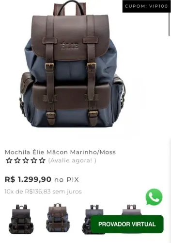 mochila elie macon marinho/moss