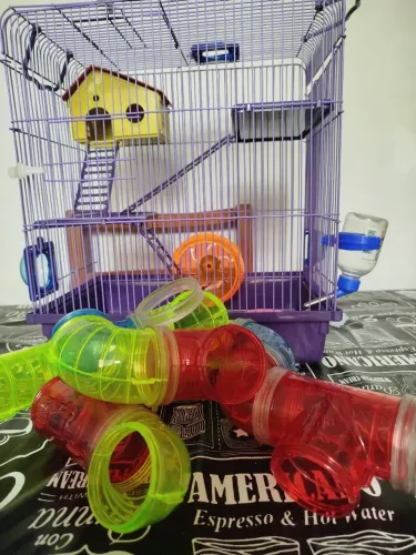 Gaiola de hamster de 3 andares