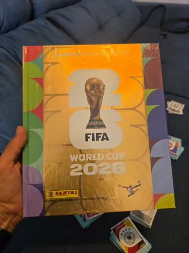 Álbum da Copa do Mundo 2026 com todas as figuras para você colar. Tudo original Panini