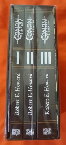 Box Livros Conan O Bárbaro Pipoca e Nanquim - 1,2 e 3 + Livreto
