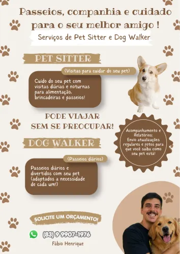 Passeio com Pet e Pet Sitter