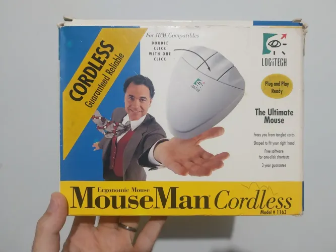 Mouse sem fio Logitech antigo 