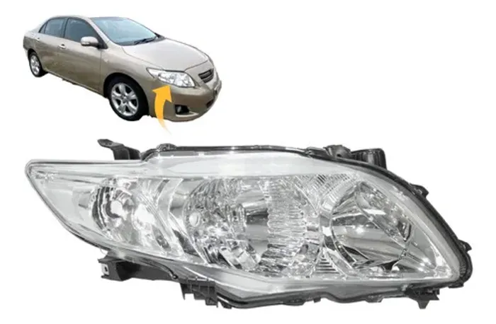 Farol Toyota Corolla 2008 2009 2010 2011 Lado Direito Cromo Direito