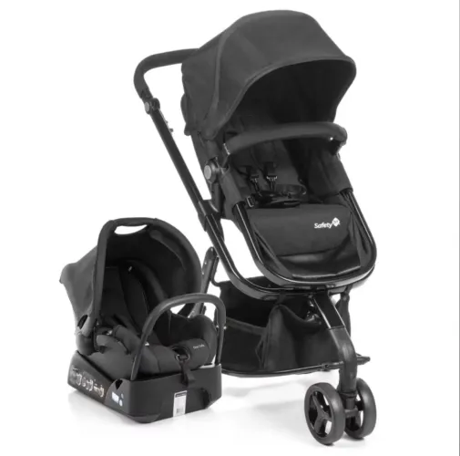 Carrinho de bebê + Moisés + bebê conforto com base. Acompanha um colchão para o Moisés.