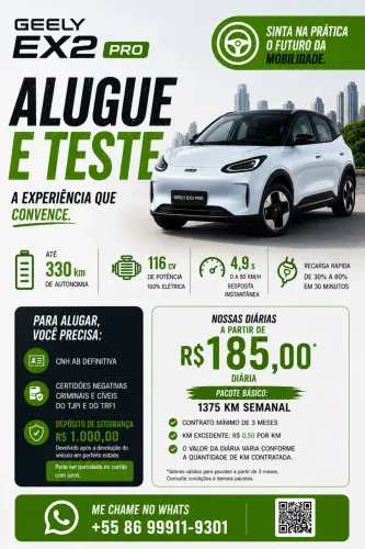 Geely Ex2 Pro Para Aluguel