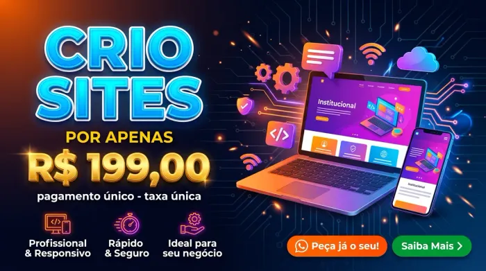 Crio sites profissionais 
