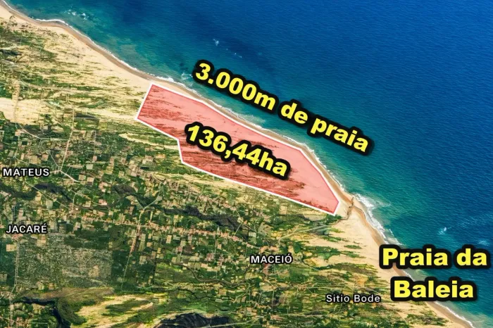 VERAS VENDE Terreno com 136,44ha em Itapipoca-CE, próximo a