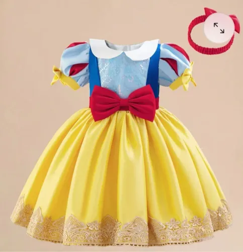VESTIDO BRANCA DE NEVE - 1 ANO
