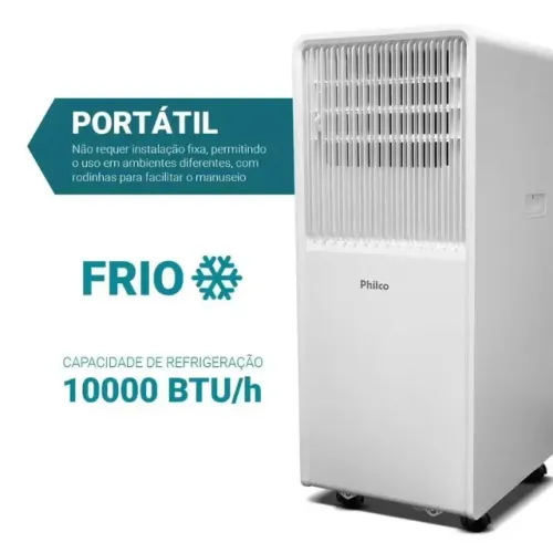 Ar-Condicionado Philco Portátil 10000BTUs Frio PAC10FN