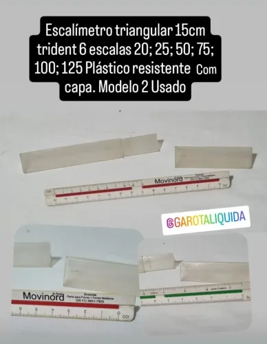 Escalímetro régua 15cm trident modelo 2