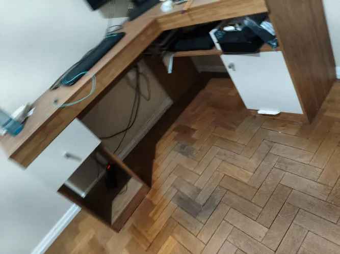 Mesa De Computador Com Porta Nilo Buriti Off White - Caemmun