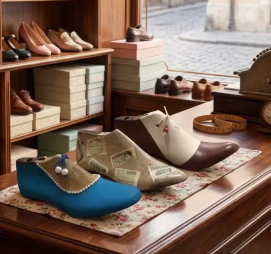 Moldes de madeira antigos de Sapatos (pode pendurar na parede) ou em cima de um móvel