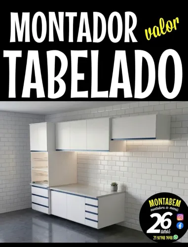Montador de Móveis em TABELA FIXA - Madureira, Pilares. Abolição, Del Castilho LEIA!