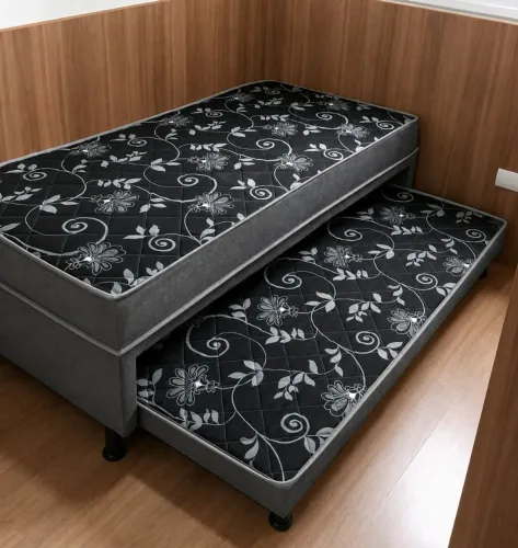 Cama solteiro com auxiliar conjugada