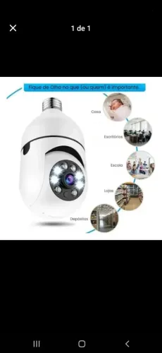 Câmera lâmpada 360° IP