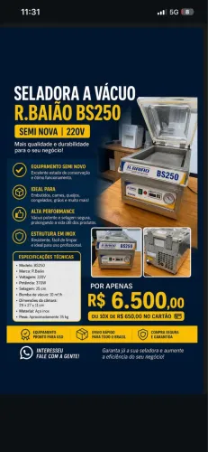 Seladora a vácuo 