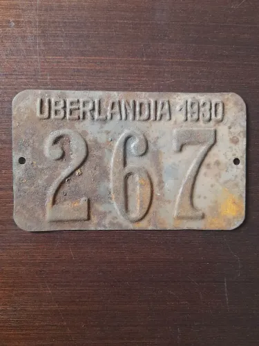 Placa Antiga e Rara de Carro - Original - Ano 1930