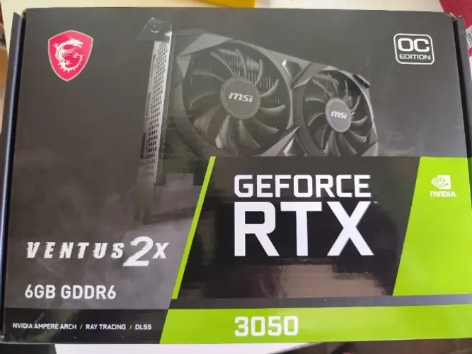 Placa de Vídeo NVIDIA RTX 3050 Ventus 2x 6gb GDDR6 MSI