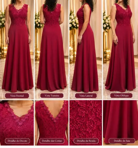 VESTIDO DE MADRINHA COR MARSALA EM OTIMO ESTADO...