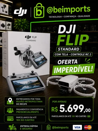 Dji Flip RC2 ( Novos e Lacrados) Pronta entrega - IMPERDÍVEL- EM até 18x