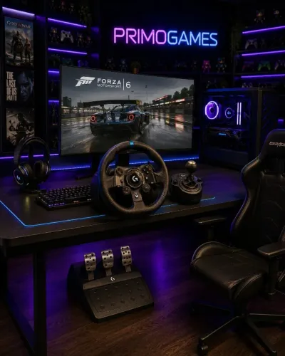 Logitech G923 Seminovo + Pedaleira 3 Pedais | Force Feedback | R$ 1.799