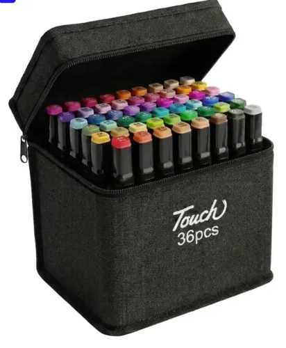 Canetinhas Para Colorir Ponta Dupla Com 36 Cores Touch