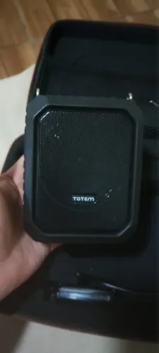 Mini amplificador totem AX completo com microfone