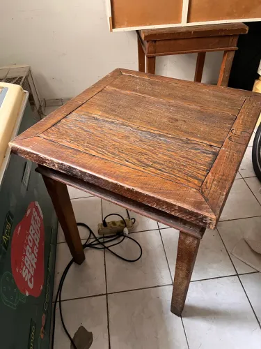 Mesa madeira demolição 1x 070 apenas a mesa