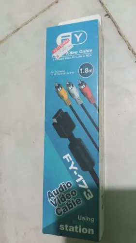 Cabo Áudio e Vídeo AV para PlayStation - Novo 