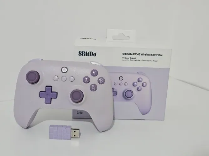 Controle 8BitDo Ultimate C 2.4G Wireless - Cor Roxo (Purple)