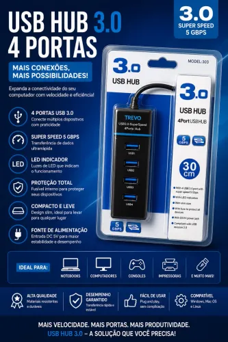 Hub USB 4p 