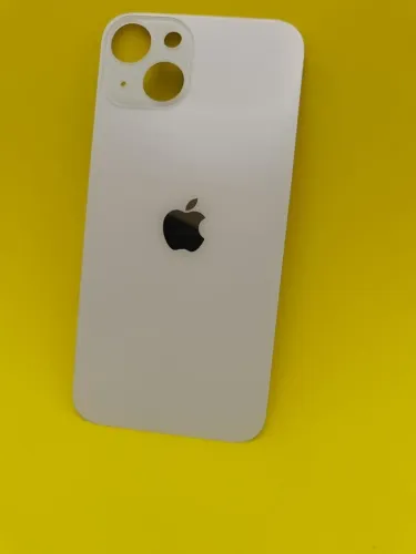 Tampa Vidro Traseiro iPhone 13 Branco com Logo - Reposição