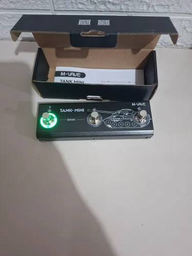 Pedaleira Guitarra tank mini interface de áudio 
