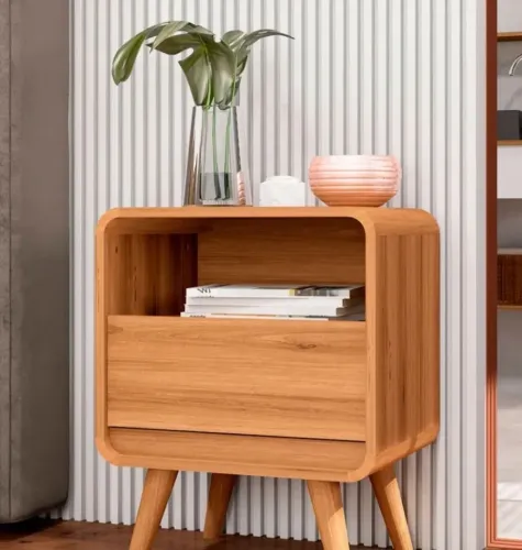 Par de mesa de cabeceira retrô