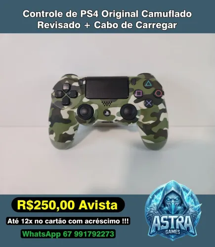 Controle de PS4 Original Camuflado Seminovo !!!
