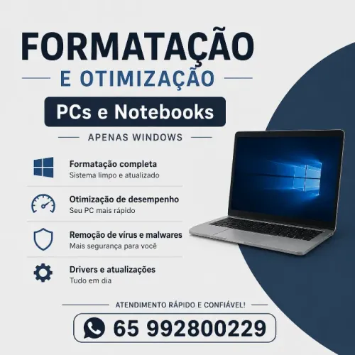 Formatação / Otimização 100% remoto