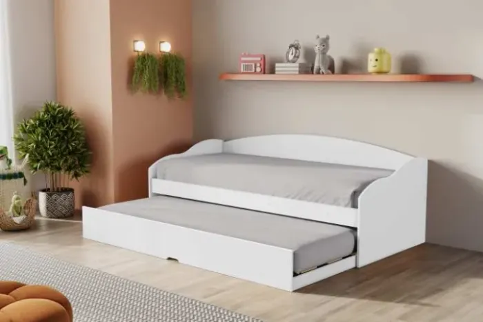 Sofá Cama Funny III Fit Branco Frete Grátis - Até 12x S/ Juros