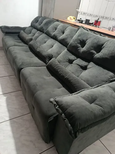 Sofá 3 lugares retrátil e reclinável