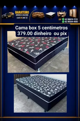 Cama casal box 5 cm de espuma