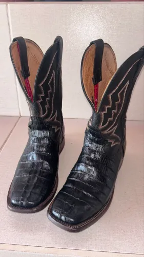 Bota Couro de Jacaré Goyazes Preta