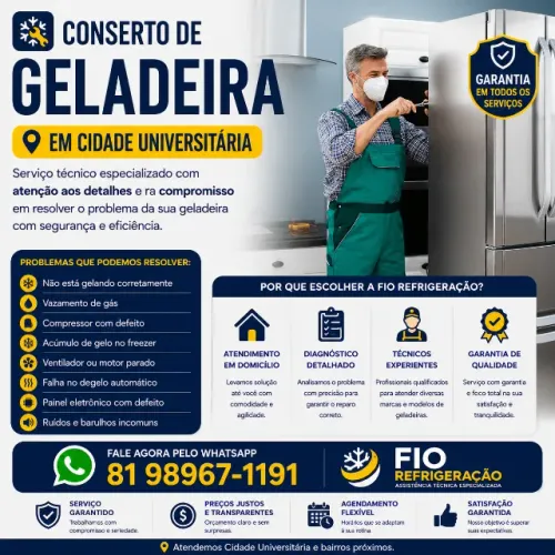 Conserto de Geladeira na Cidade Universitária