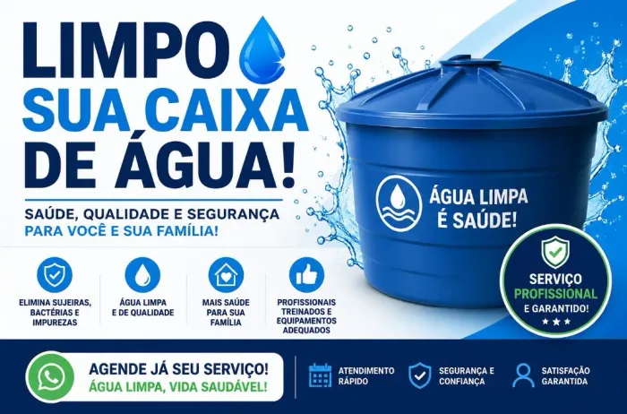 LIMPEZA EM CAIXA DE ÁGUA 