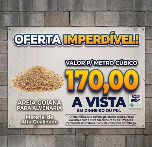 Areia Goiana p/ Alvenaria