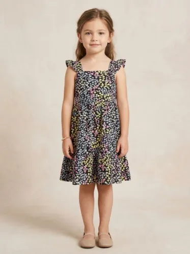 Vestido infantil menina regata estampado