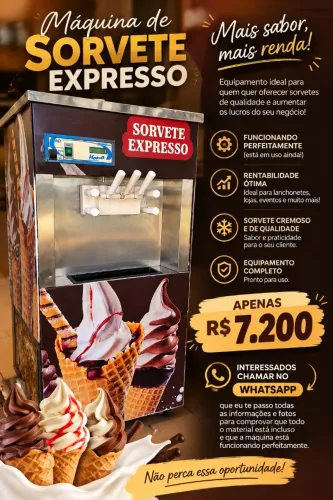 Máquina de sorvete expresso Italianinha