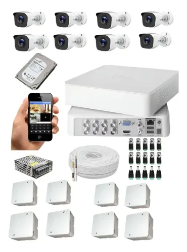 Kit 8 camera de segurança instalados