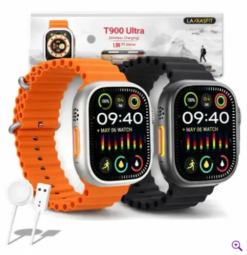 Relógio Smartwatch T900 Ultra 49mm Tela Infinita 2 Pulseiras U / VARIADA