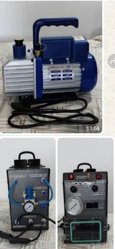 Máquina de LCD e tira bolha + bomba vácuo