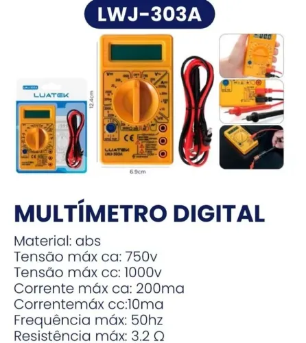 Multímetro digital lwj-303A