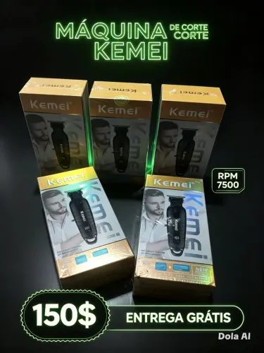 Máquina de acabamento kemei/ taxa grátis.